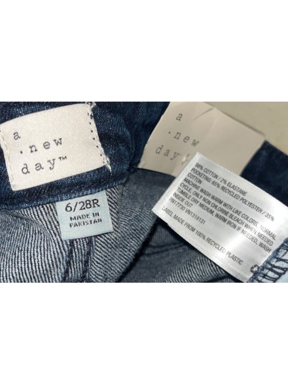 NWT A New Day Jeans Blue High Rise Bootcut Straight Crop Curvy Basic Wom 6/28R - Picture 5 of 8